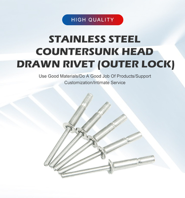 2024 Rivets Custom Aluminio 304 Acero inoxidable contrafundido Tipo de cabeza de copa Rivet ciego
