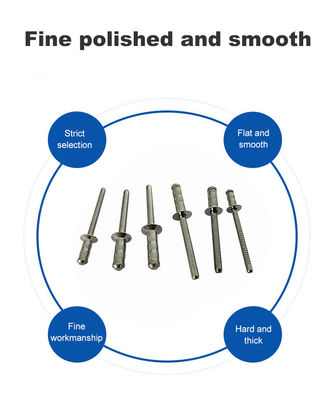 Rivets ciegos de agarre múltiple competitivos en material de acero inoxidable para diversas aplicaciones
