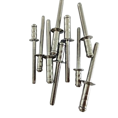 Rivets de tambor único de acero inoxidable 2.4mm 3.2mm 4mm 4.8mm 6mm Diámetro de tipo abierto personalizado