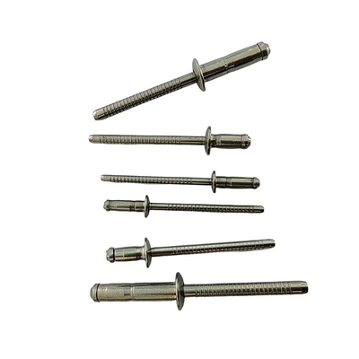 Rebites ciegos de acero inoxidable estándar GB DIN 3.2 mm 4.0 mm 4.8 mm 6.4 mm Mandril de acero