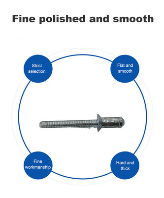 2024 Personalizado 4.8mm 6.4mm 7.8mm Cabeza plana Rivet ciego de acero al carbono en forma de hipocampo