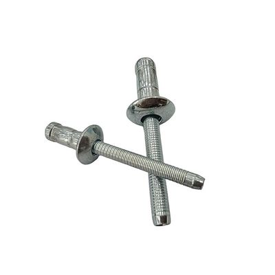 Rivet ciego de acero al carbono con acabado brillante y cabeza contra hundimiento