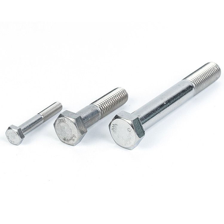 DIN931 de acero inoxidable de grado 5.8 M6 * 25mm Cerrojo hexagonal con acabado galvanizado