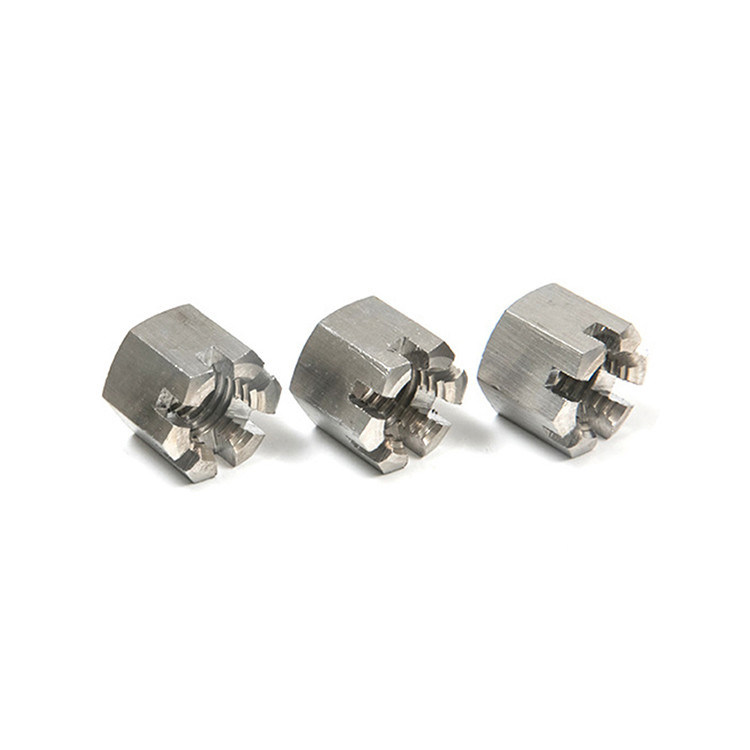 Fijación hecha fácil con DIN935 Tipo A Flange de acero inoxidable M30 Hex Castle Nut