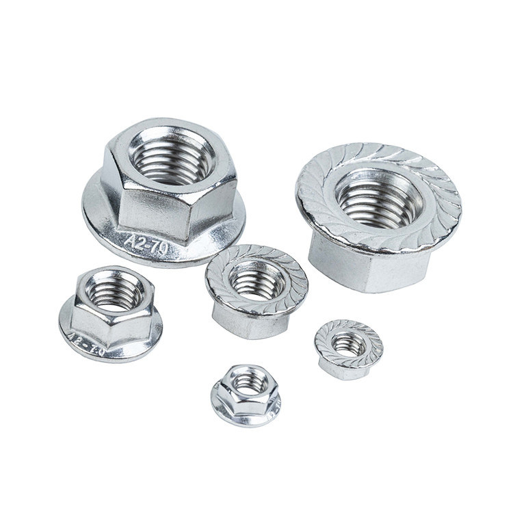 Múltiples especificaciones Norma DIN 304 316 de acero inoxidable Hexagon Flange Nut Finish Otros