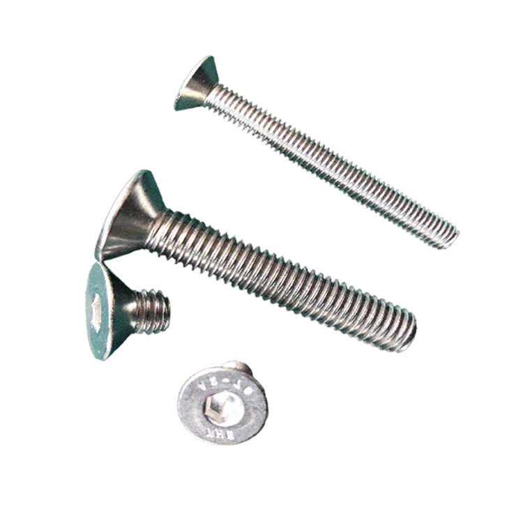 Cabeza de la cacerola DIN7991 SS304 A2-70 Full Thread Countersunk Socket Head para todos los tamaños