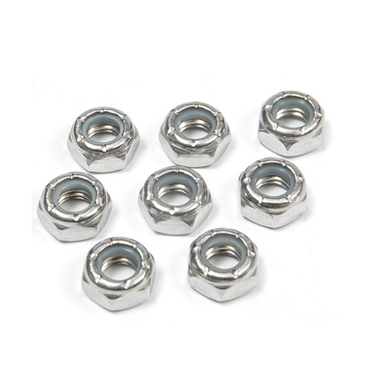 Noche de bloqueo de nylon de acero inoxidable 100% inspeccionada DIN985 para aplicaciones de trabajo pesado