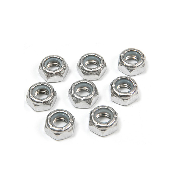 Cerrojo de tuercas de acero inoxidable hexagonal autobloqueable seguro y duradero para necesidades mineras