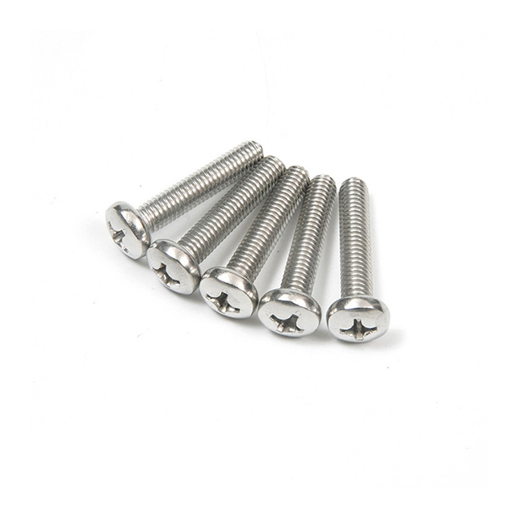 Tipo de rosca completa M2 M2.5 M3 M4 M5 M6 M8 GB818 304 de acero inoxidable Cruz Phillips Redonda Torsión de cabeza de tornillo