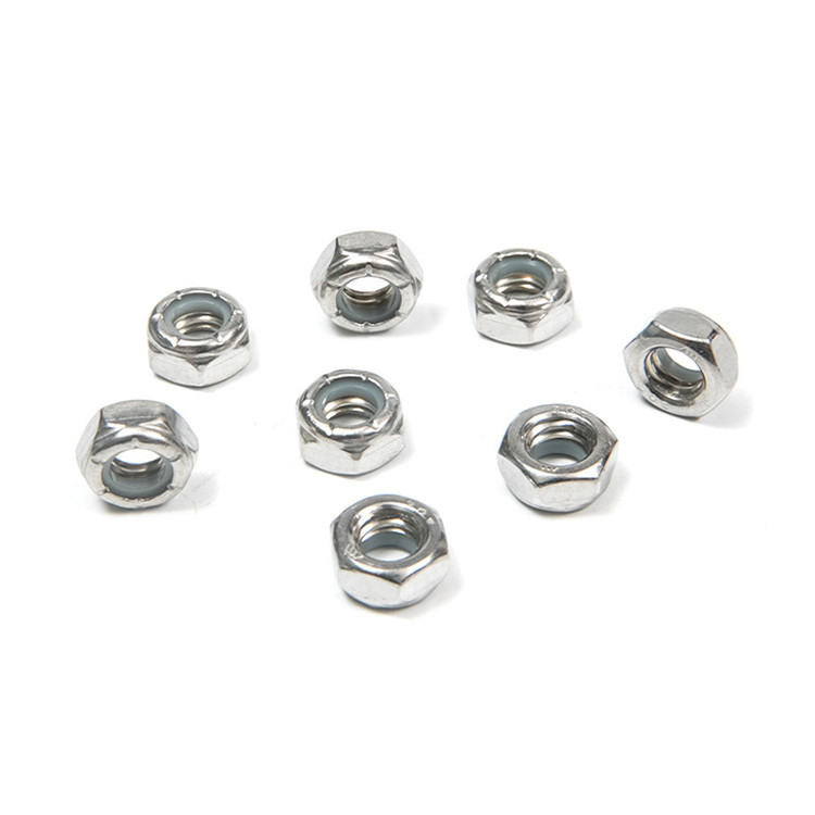 UNC acero inoxidable hilo fino hex de nylon inserción cerradura nuez 100% de control y asequible