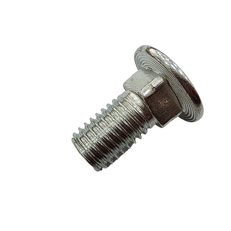 Cerrojo de carro de acero inoxidable M12 cabeza redonda cuello cuadrado con cabeza plana estándar DIN