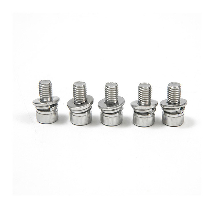 100% inspeccionado M5 M6 M8 de acero inoxidable Allen cabeza de tornillo de tapa ensamblado con lavadora