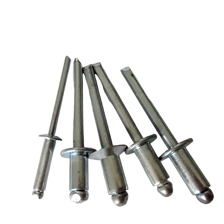 3.0 mm Rivets ciegos de extremo abierto para la naturaleza / color Rivets de cabeza redonda de hierro en acabado brillante