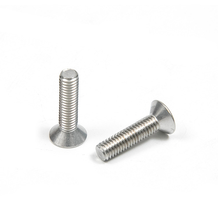 tornillo de acero inoxidable csk contrafundido con cabeza plana torso con cabeza de pane