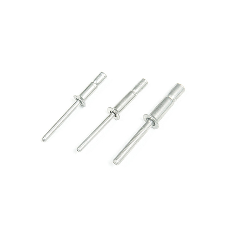 Rivets ciegos 4.8mm 6.4mm Interlock Cubierta de acero Monobolts cabeza de copa Tipo de acabado plano